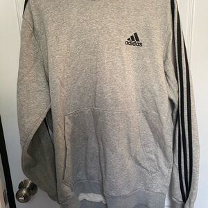 Adidas Men's Gray Crewneck Sweater